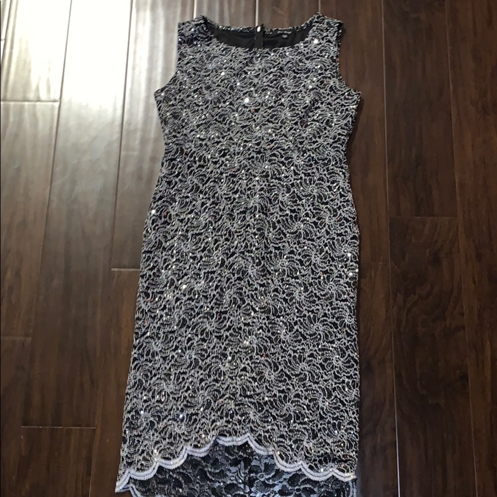 Black and silver dress